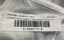 Load image into Gallery viewer, Vineyard Vines Womens White Cotton Long Sleeve Pullover T-Shirt Size Medium

