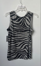 Load image into Gallery viewer, Chico's Womens Black Gray Zebra Print Sleeveless Blouse Top Size 0 4/6 With Tag
