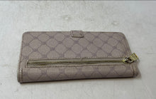 Load image into Gallery viewer, Steve Madden Womens Beige Monogram Print ID Window Card Holder Bifold Wallet
