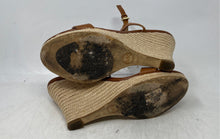 Load image into Gallery viewer, Michael Kors Womens Brown Leather Open-Toe Wedge Espadrille Sandals Size 9.5M

