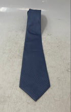 Load image into Gallery viewer, Emporio Armani Mens Blue Geometric Print Silk Keeper Loop Pointed Tie With Tag
