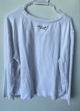 Load image into Gallery viewer, Karl Lagerfeld Womens White Graphic Print Long Sleeve Pullover Sweatshirt Sz XL
