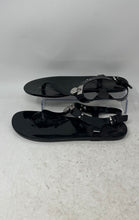 Load image into Gallery viewer, Michael Kors Womens Black Logo Open Toe Buckle Flat Thong Sandals Size 8M
