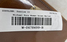 Load image into Gallery viewer, Michael Kors Womens Jet Set Brown Leather Inner Pockets Zip-Around Wallet
