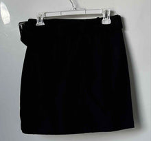 Load image into Gallery viewer, Nine West Womens Black Flat Front Regular Fit Belted Short Mini Skirt Size S
