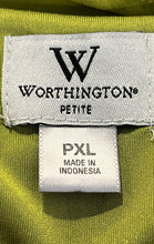 Load image into Gallery viewer, Worthington Womens Green Short Ruffle Sleeve Round Neck Blouse Top Size PXL
