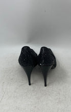 Load image into Gallery viewer, F By Fortuna Valentino Womens Black Glitter Stiletto Pump Heels Size EUR 37.5
