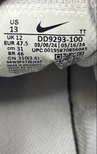 Load image into Gallery viewer, Nike Mens Downshifter 12 DD9293-100 White Low Top Lace-Up Sneaker Shoes Size 13
