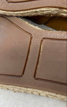 Load image into Gallery viewer, Talbots Womens Brown Leather Closed-Toe Slip-On Espadrille Shoes Size 9
