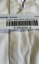 Load image into Gallery viewer, Dockers Womens White Flat Front Straight Leg Pockets Casual Chino Pants Size 16
