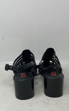 Load image into Gallery viewer, Melissa Womens Disco High Black Block Heel Adjustable Slingback Sandals Size 6
