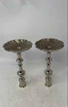 Load image into Gallery viewer, Unbranded Silver-Tone Shiny Metal Twisted Design Candle Holders Set Of 2 Pcs
