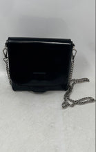 Load image into Gallery viewer, Falor Womens Black Faux Leather Inner Pocket Chain Strap Small Crossbody Bag
