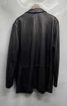 Load image into Gallery viewer, Reilly Olmes Mens Brown Leather Long Sleeve Collared Button Front Jacket Size L
