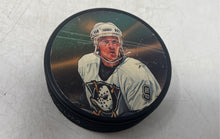 Load image into Gallery viewer, Vintage 1996 Official Anaheim Mighty Ducks Ice Hockey Puck Paul Kariya 9
