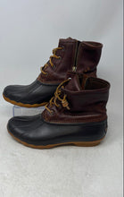 Load image into Gallery viewer, Sperry Womens Saltwater Duck STS91176 Brown Black Lace-Up Booties Size 8M
