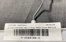 Load image into Gallery viewer, Brooks Brothers Mens Gray 346 Fitzgerald Fit Dress Pants Size W35/L33
