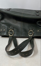 Load image into Gallery viewer, Liz Claiborne Womens Green Bottom Studs Double Handle Shoulder Handbag
