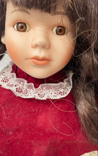 Load image into Gallery viewer, Vintage Collectible Laura Red Handmade Dress Bisque Porcelain Doll
