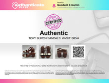 Load image into Gallery viewer, Authentic Tory Burch Womens Laurel Brown Gold-Tone Ankle Strap Sandals 7M Worn
