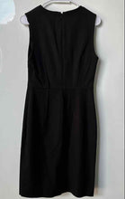 Load image into Gallery viewer, Banana Republic Womens Black Sleeveless Crew Neck Back Zip Sheath Dress Size 8P
