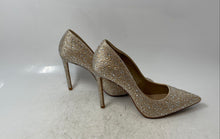 Load image into Gallery viewer, Aldo Womens Gold Silver Rhinestone Pointed Toe Slip-On Stiletto Pump Heels Sz 9
