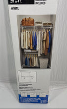 Load image into Gallery viewer, Everbilt White Regular Duty Adjustable Slide Hang Rods Closet Organizer Kit
