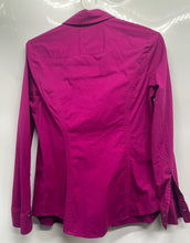 Load image into Gallery viewer, Express Womens Magenta Long Sleeve The Essential Button-Up Shirt Size M
