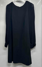 Load image into Gallery viewer, Tommy Hilfiger Womens Black Long Sleeve Round Neck Back Zip Shift Dress Size 8
