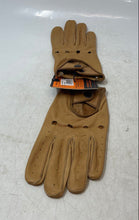 Load image into Gallery viewer, Milwaukee Tan Leather Driving Cruiser Snap Up Motorcycle Riding Gloves Size 3XL
