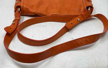 Load image into Gallery viewer, Charles David Womens Orange Leather Inner Pocket Adjustable Strap Crossbody Bag
