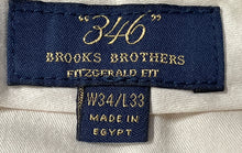 Load image into Gallery viewer, Brooks Brothers Mens Gray Plaid 346 Fitzgerald Fit Dress Pants Size W34/L33
