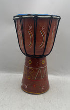 Load image into Gallery viewer, Multicolor Wooden Painted Hand Carved Djembe Drum Musical Instrument
