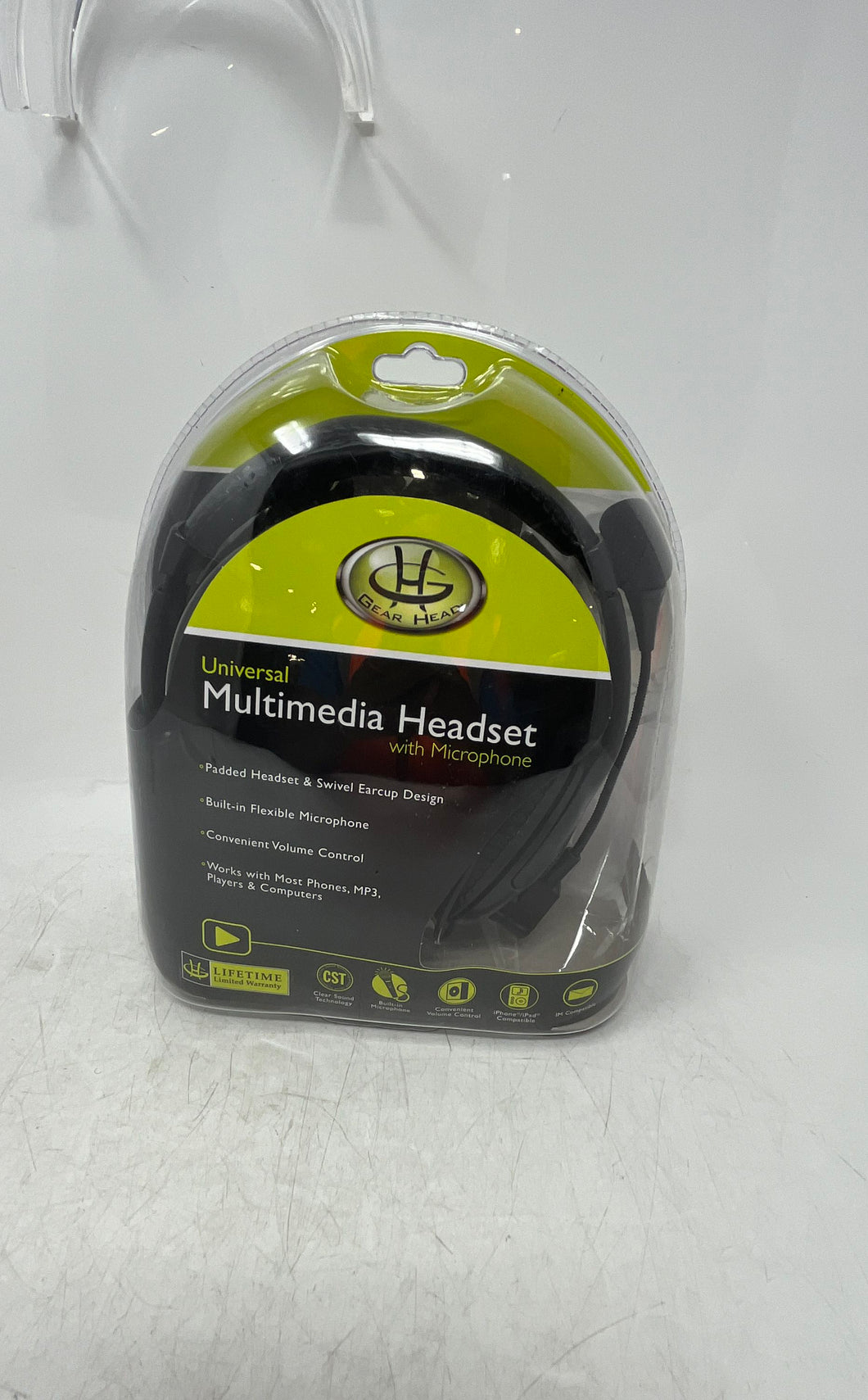 Gear Head Black Universal Multimedia Headset With Microphone Factory Sealed