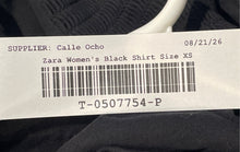 Load image into Gallery viewer, Zara Womens Black Sweetheart Neck Cropped Blouse Top Size XS
