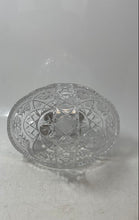 Load image into Gallery viewer, Clear Crystal Cut Glass Floral Decorative Centerpiece Basket With Handle
