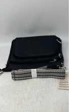Load image into Gallery viewer, Sytrash Womens Black Pebbled Leather Inner Pockets Crossbody Bag w/ Tags
