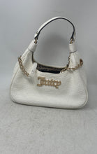 Load image into Gallery viewer, Juicy Couture Womens White Signature Embossed Leather Single Strap Shoulder Bag
