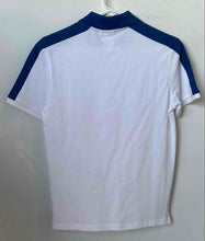 Load image into Gallery viewer, Hugo Boss Boys White Blue Black Short Sleeve Collared Polo Shirt Size 14-S

