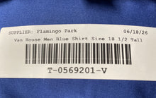 Load image into Gallery viewer, Van Heusen Mens Blue Long Sleeve Non-Iron Dress Shirt Size 18.5 35/36 Tall
