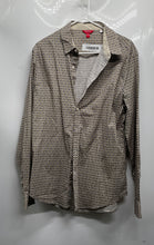 Load image into Gallery viewer, Guess Mens Brown Printed Long Sleeve Button-Up Shirt Size Large
