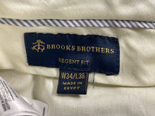 Load image into Gallery viewer, Brooks Brothers Mens Blue Pinstripe Straight Leg Dress Pants Size W34xL36
