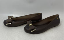 Load image into Gallery viewer, Melissa Womens Brown Bow Design Round Toe Slip-On Ballet Flats Size 9
