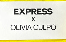 Load image into Gallery viewer, Express X Olivia Culpo Womens Yellow Pullover Cropped T-Shirt Size XS With Tag
