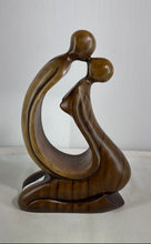 Load image into Gallery viewer, Austin Hand-Carved Abstract Wooden Couple Kissing Decorative Art Sculpture
