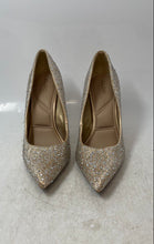 Load image into Gallery viewer, Aldo Womens Gold Silver Rhinestone Pointed Toe Slip-On Stiletto Pump Heels Sz 9
