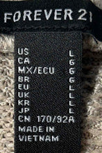Load image into Gallery viewer, Forever 21 Womens Brown Long Sleeve Cable-Knit Cropped Cardigan Sweater Size L
