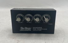 Load image into Gallery viewer, On-Stage HA4000 Pro Black Compact 4 Channel Headphone Amplifier Not Tested
