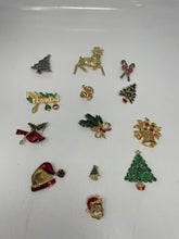Load image into Gallery viewer, Women's "Happy Holidays Series" Multicolored Brooches (13 Pcs)
