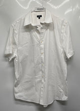 Load image into Gallery viewer, Express Mens White Short Sleeve Spread Collar Button-Up Shirt Size Large

